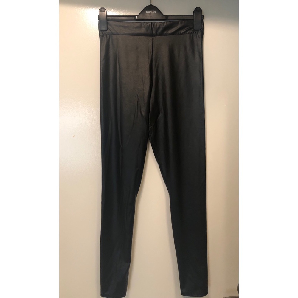 Topshop Faux Leather Leggings